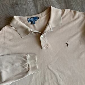 Polo Ralph Lauren Polo Shirt Men's Size 3XB Big & Tall Tan Brown STAINED WORN